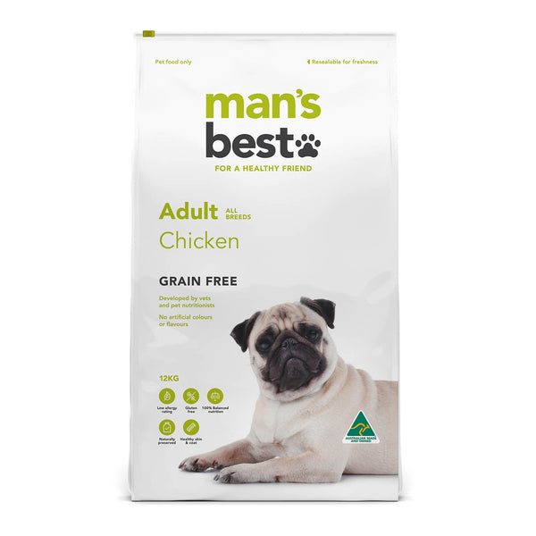 Man’s Best – Adult Dog – GRAIN FREE – Chicken - 12KG