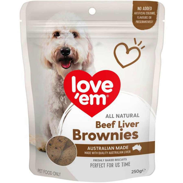 Love ‘Em Beef Liver Brownies [250g]