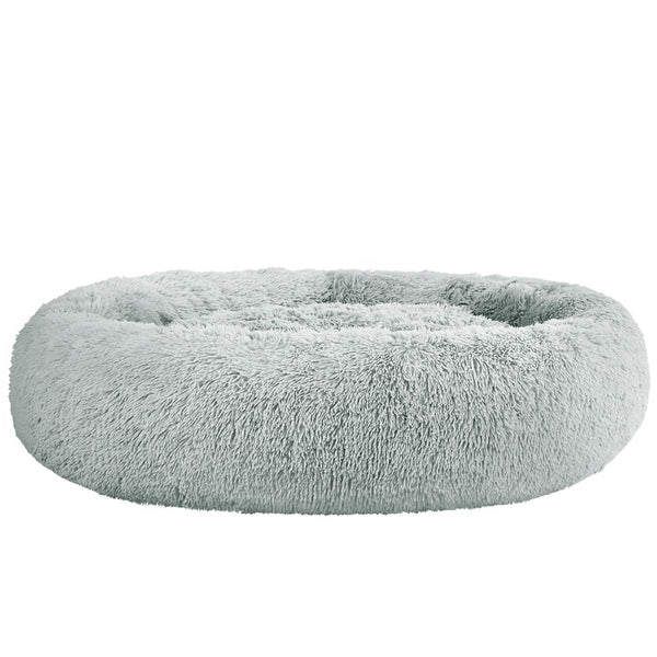 i.Pet Pet Bed Dog Cat 110cm Calming Extra Large Soft Plush [Light Grey]