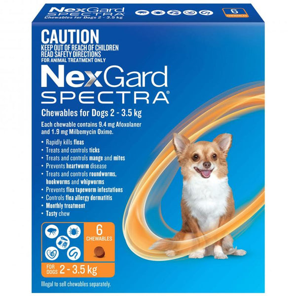 NexGard SPECTRA 'Chewables for Dogs' [2 - 3.5kg]