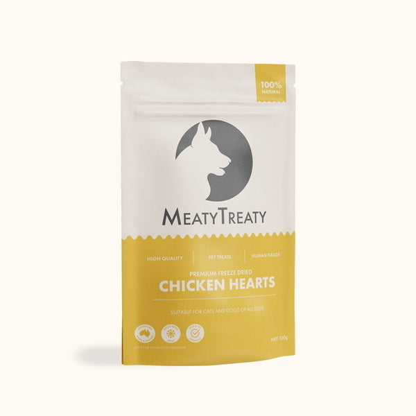 Meaty Treaty Freeze Dried Chicken Hearts (100g)